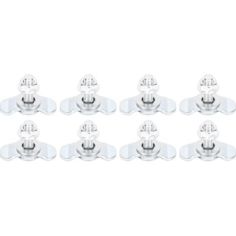 8 pièces L Track double cosse filetée écrou raccords M8x30, capacité charge 6000 lb pour pick-up RV ATV argent (1/5)