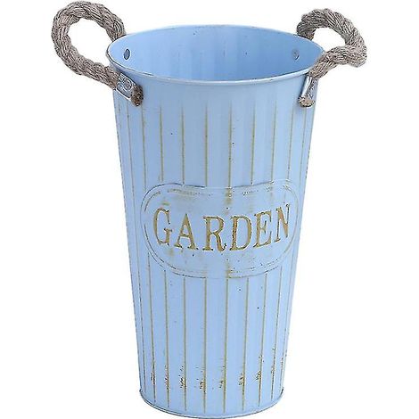 1 pot de fleurs en fer pour table de jardin (1/3)