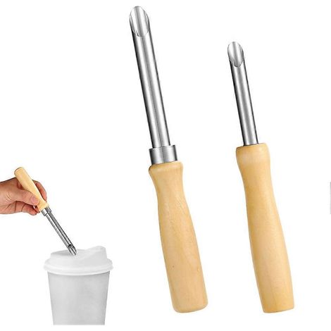 Locher für Becherdeckel mit Strohhalm, geeignet für Plastikdeckel, z. B. für Limonaden- und Milchteebecher (1/5)