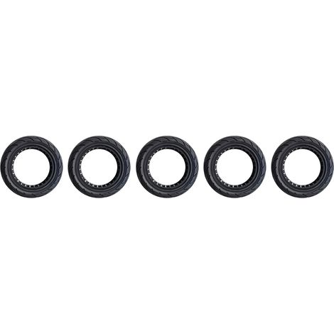 5pièces 10X2.50-6.5 Pneu Solide Creux Max G30 Scooter ÉLectrique 60/70-6.5 Pneu Solide Nid d'abeille Noir 1100G (1/5)