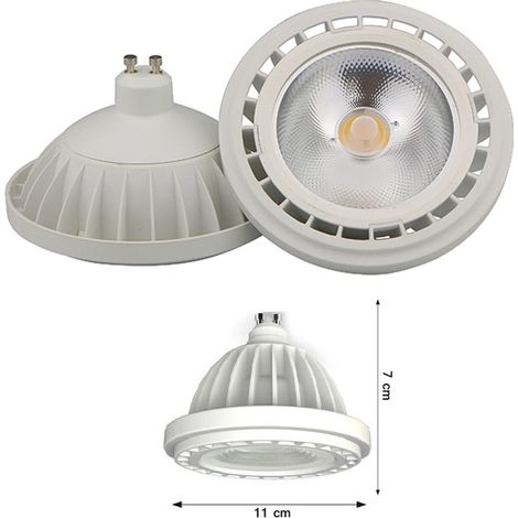 Trade Shop - Lámpara Led Spotlight Cob Gu10 20w Ar111 1800lumen Luz De Color Frío Frío -