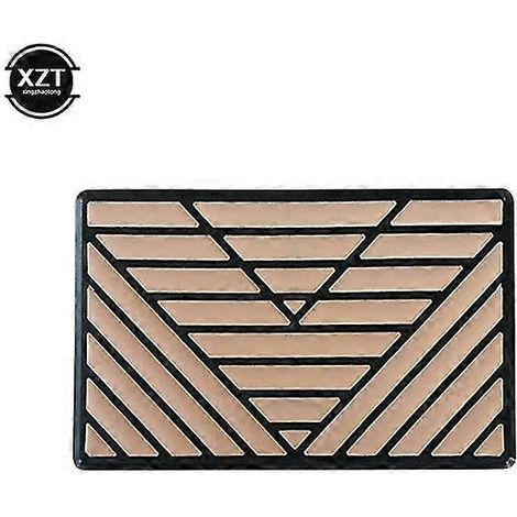 Tapis de sol universel en PVC pour voiture, 1 pièce, protection talon/pied, 25 x 15 cm, accessoires de tapis de sol pour voiture - Pédales - couleur café (1/5)