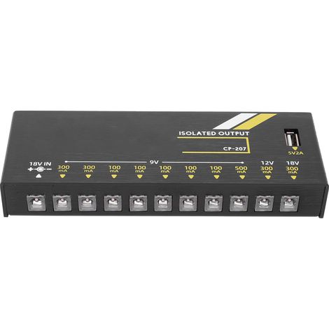 Effektpedal mit 10 Ausgängen, Gitarren-Netzteil aus Metall, Musikinstrumentenzubehör, 18-W-Stecker, 100–240 V (1/5)