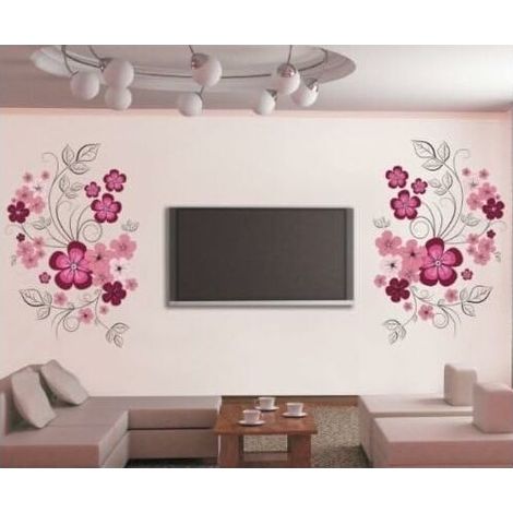 XXL stickers muraux fleurs vrilles de fleurs stickers muraux stickers muraux stickers muraux salon chambre déco salle à manger couloir (1/3)