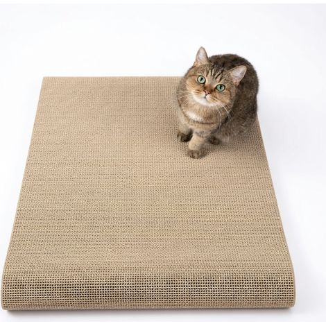 Tapis à griffer pour chat blanc anneau ananas tapis à griffer L 60 x 90