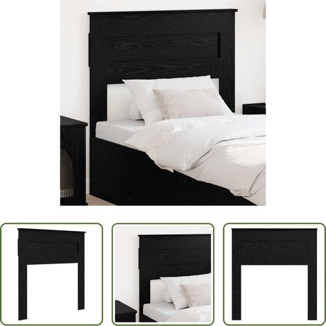 vidaXL Cabecero Roble Negro Madera de ingeniería (1/5)