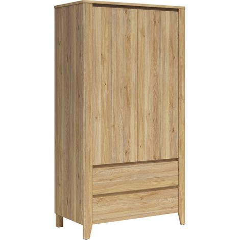 Armoire 2 portes 2 tiroirs Samara Bois (1/5)