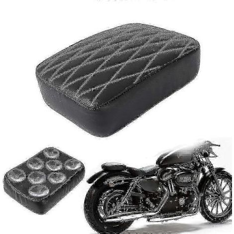 Coussin passager arrière noir à 8 ventouses pour Harley Dyna Sportster Softail Touring XL 883 et 1200 Edition (1/5)