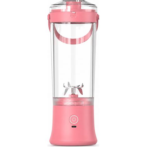 Blender portable électrique rechargeable, gobelet pour jus et smoothies, rose (1/5)