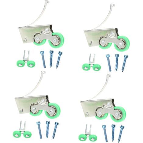 4 Sets Sliding Door Pulley Sliding Door Roller Door Track Roller Sliding Track Wheels Door Accessories Door Track System Door Wheel (1/5)