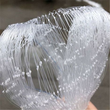 Filet Poules Anti Oiseaux 3 x 10m, Protection Réutilisable Pour Volière, Balcons, Jardins, Clôtures, Vergers, Potagers - Anti Pigeon transparent Taille des mailles 2,5 cm (1/5)