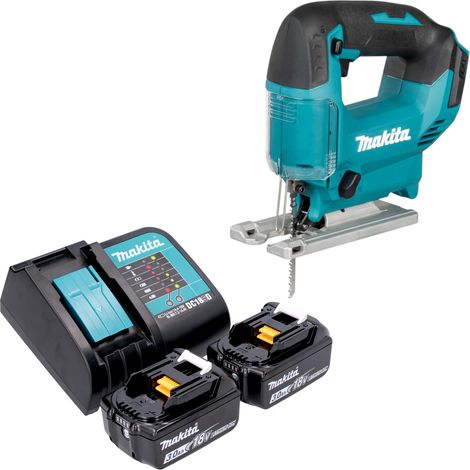 Sierra de calar oscilante a batería Makita DJV 186 SF de 18 V + 2 baterías de 3,0 Ah + cargador (1/5)
