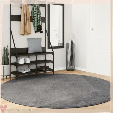 Tapis - VINGVO - HUARTE 375012 - Anthracite 200 cm - Poils courts doux - Antidérapant (1/5)