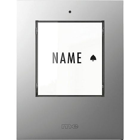 m-e modern-electronics 41302 Funkklingel Sender beleuchtet, mit Namensschild (1/2)