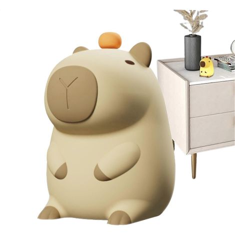 Lampe Squishy Capybara Veilleuse Rechargeable Lampe Capybara à Presser Petite Lampe de Table Décorative pour Chambre (1/4)