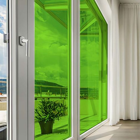 DIMEXACT - Film couleur vert clair transparent - 152 cm x 0.5 m - En Rouleau