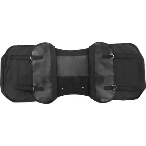 Fahrradtaschen [2 x 35-Liter-Satteltaschen aus Canvas] Schwarz, robust, kompakt, leicht zu transportieren für Bücher, Camping, Picknicks, Einkäufe, 101 x 43 cm (1/5)