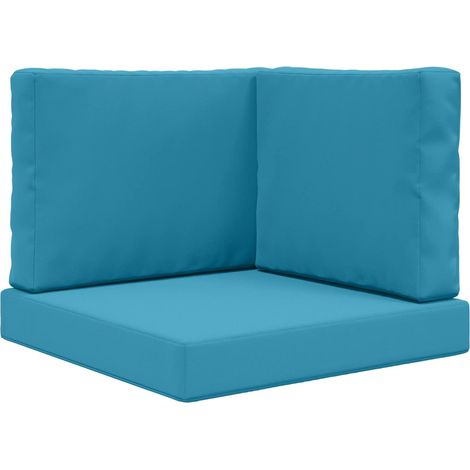 Maison Exclusive - Sofakissen für draußen 3 pcs Königsblau Polyes