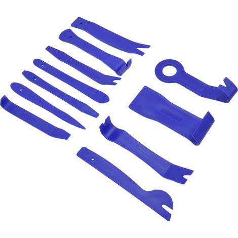 Kit de Démontage Autoradio 11 Pièces, Outils de Réparation Stéréo Voiture en Fibre de Verre, Retrait et Installation Radio Auto Bleu (1/5)
