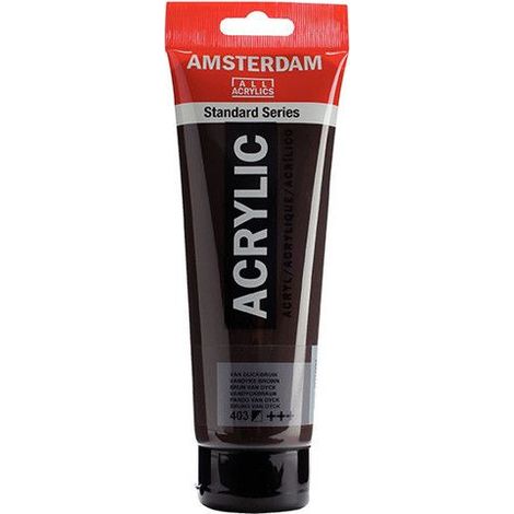 Peinture Acrylique en tube - Brun Van Dyke - 403 - Amsterdam - 250ml (1/2)
