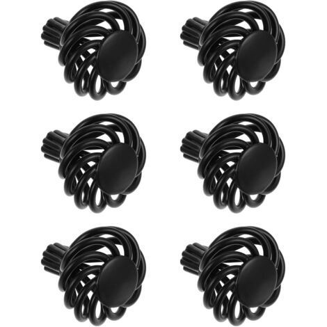 Boutons de meuble ronds style cage à oiseaux en laiton rétro – Ensemble de 6 pièces Poignées de placard, de porte et de tiroir en alliage de zinc Décoration d'ameublement (1/5)