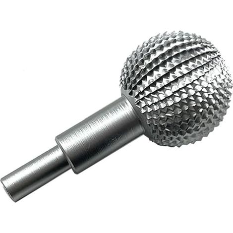 Gouge à bille pour sculpture sur bois, tête de ponçage à bille pour sculpture sur bois et ponçage, coupeur sphérique, diamètre 40 mm, râpe à bille (argenté) (1/5)