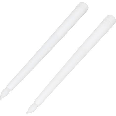 LED-Kerzen mit simulierter Flamme, glatt, für Partys, Hochzeiten, Geburtstage, Raumdekorationen, 2er-Set (weiße Gehäuse, Batterien nicht enthalten) (1/5)