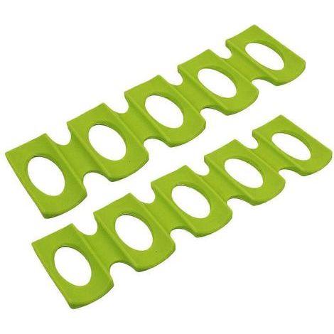 Set mit 2 Silikon-Bierhaltern, Weinflaschen-Organizer, Flaschenregal, strapazierfähige, stapelbare Getränkematte, ideal für Zuhause, Partys, Kühlschrank und Bar (grün)-30 (1/4)