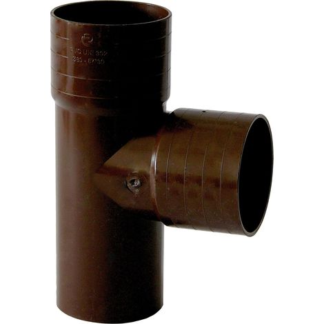 Derivazione tonda 87.30° per pluviali : Colore - Marrone, Diametro - 80 (1/2)