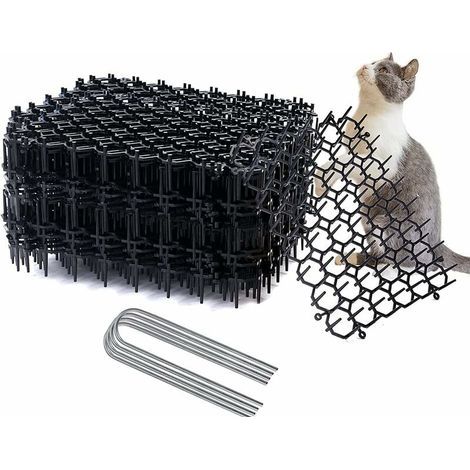 Katzennetz, Katzenabwehrmatte, florales Katzenabwehrnetz, bissfeste Kunststoffmatte zur Abwehr von Tieren (1/5)