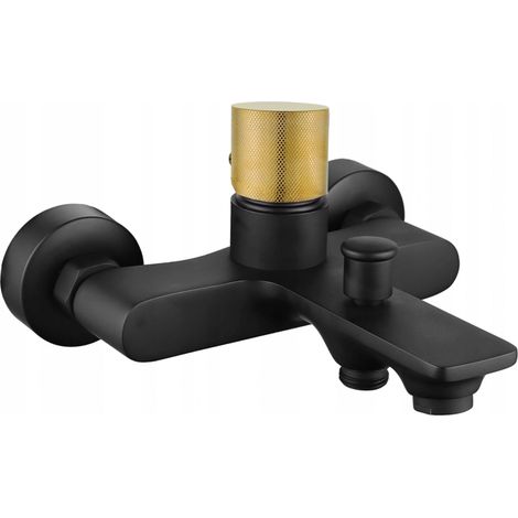 Mexen Royo One rubinetteria per vasca, nero/oro - 72230-75 (1/2)