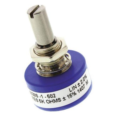 Potentiomètre 5k 1w Linéaire 2% Bourns Arbre 6,35mm Monotour 6639s-1-502