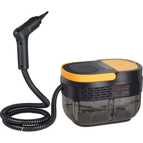 Nettoyeur à vapeur portatif, réservoir d'eau de 1600 ml, contrôle de vapeur réglable, JAUNE (1/2)