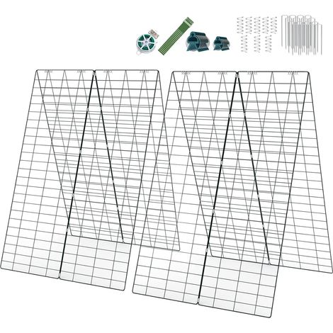 Costway – Support pour plantes grimpantes en métal 122 x 43 cm – Structure durable en acier inoxydable – Montage facile avec accessoires inclus