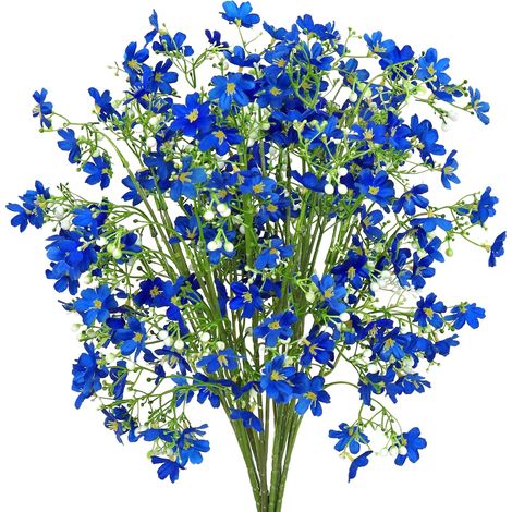 Fleurs Artificielles 8PCS Fausse Fleur en Vrac Fleur Artificielle à Longue Tige, Plante Artificielle Exterieur UV Résistant Fausse Plante Décor Jardin Fenêtre Jardinière Cuisine (1/5)