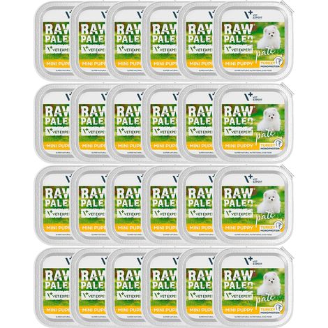 VetExpert Rohkost-Paleo-Truthahnpastete Mini Puppy 24 x 150 g (1/2)