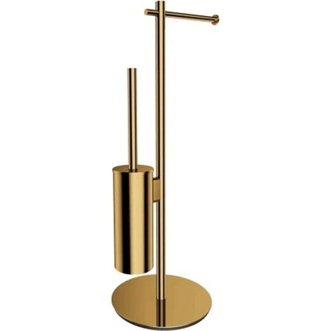 OMNIRES Modern Project - Toilettenpapier- und Toilettenbürstenhalter, Gold MP60810GL