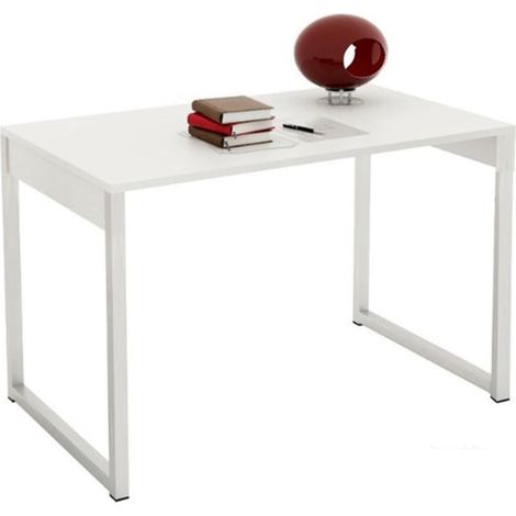 Scrivania per ufficio e stanzetta, con piedi in metallo da 120 cm "Made in Italy" (1/3)