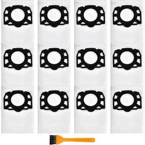 Set de 12 KFI 357 aspirateur sacs pour Karcher WD3, WD2 Plus, KWD1, KWD2, KWD3, MV3, WD3.200- Replaces 2.863-314.0 (1/5)