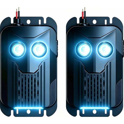 2X Répulsifs à ultrasons pour Souris sous Capot, avec Flash et alimenté par Batterie, répulsif à ultrasons pour Moteur de Voiture, détrompeur Efficace pour éloigner Les Souris des Voitures (1/5)