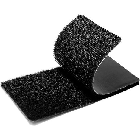 Bandes Velcro adhésives - 15 jeux - Attache adhésive noire (1/5)