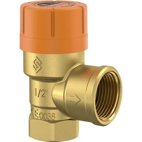 Flamco Válvula de seguridad Prescor Solar Rp1/2 - 6 bar, 50 kW, según TRD, 28311