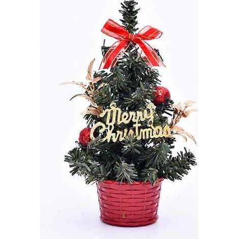 20 cm großer künstlicher Miniatur-Weihnachtsbaum zum Aufstellen auf einem Tisch.Tischdekoration für Weihnachtsfeiern.Miniaturornamente zum Platzieren auf einem Tisch.