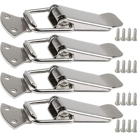 Fermoir de tension en acier inoxydable avec vis, fermoir à levier de 56 mm, loquet à ressort à bascule, clip de serrage, fermeture de boîte, capuchon de verrouillage pour boîte à outils (1/5)