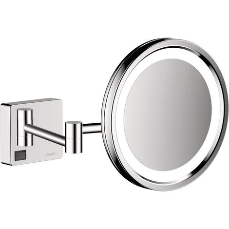 Hansgrohe AddStoris - Wand-Kosmetikspiegel mit LED Leuchte, verchromt 41790000 (1/3)