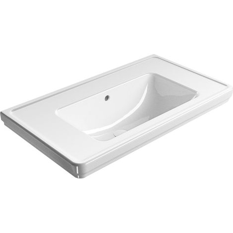 Lavabo en céramique CLASSIC 90x50cm, sans trou pour robinetterie, blanc ExtraGlaze (1/3)