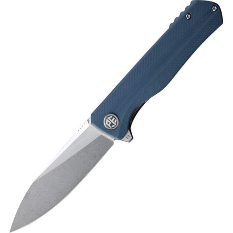 Klappmesser mit D2 Klinge, G10 Griff und Kugellager, Stonewashed, Grau