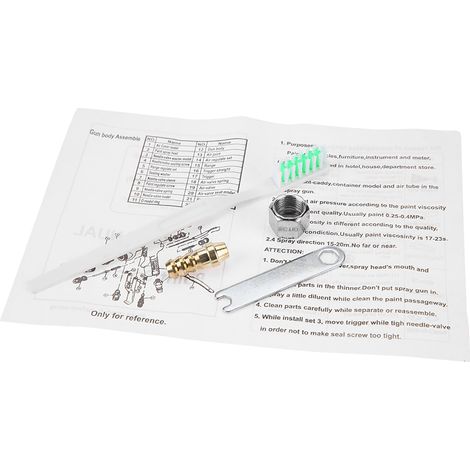 Pistolet à peinture pneumatique à gravité F-2 calibre 0,5 mm, 125 ml + accessoires (1/5)