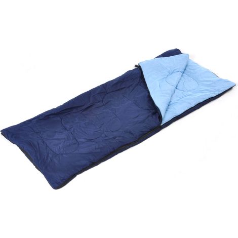 Sacco a Pelo Singolo 190x75 cm in Cotone e Poliestere Blu (1/2)