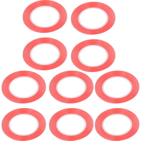 10 Rubans Adhésifs Double Face Rouge PET 2mm Haute Adhésion Étanche (1/5)